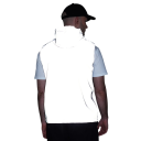 Men's Reflective Zip Vest with Zip Pockets Polyester Grey for Running, Cycling, Hiking and Everyday Outdoor Activities 2