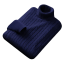 Men's Roll Neck Jumper Solid Colour Elegant Winter Jumper for Men Stylish Knitted Roll Neck Polyester Material Various Colours 17