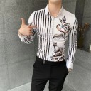 Men's Shirt with Roses F857 5