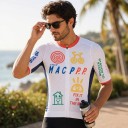 Men's Short Sleeve Cycling Jersey with Full Length Zip Featuring Cartoon Prints and Mesh Sides 6
