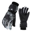 Men's Ski Gloves Black and White Pattern Touchscreen Universal Size Insulated Sports Gloves Polyester Durable Warm Gloves for Winter Activities 2