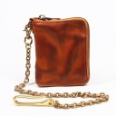 Men's Small Leather Wallet with Chain 2