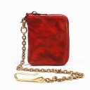 Men's Small Leather Wallet with Chain 4