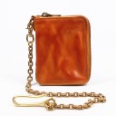 Men's Small Leather Wallet with Chain 5