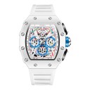 Men's Sports Quartz Watch ONOLA Skeleton with Date and Luminous Hands Water Resistant 30 m Case 45 x 51 mm Silicone Strap For Sports 2