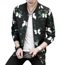 Men's Spring/Autumn Jacket with Flowers 1