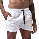 Men's Swim Shorts Polyester Plain With Jordan Print Drawstring Summer Beach Pool Sport 4