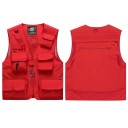 Men's Vest with Multiple Zip Pockets and Zip Fastening Polyester for Fishing, Hiking, Photography and Outdoor Activities 3