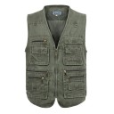 Men's Vest with Zip Pockets and Zip Fastening Cotton Polyester for Work, Fishing, Hiking and Everyday Wear 2