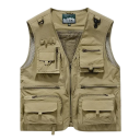Men's Vest with Zip Pockets and Zip Fastening Nylon Polyester for Fishing, Hiking, Outdoor Work and Everyday Wear 1