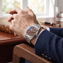 Men's Watch Patterned Dial with Luminous Indices Waterproof 100 m Case 36 mm Stainless Steel 316L For Everyday Wear and Swimming 8
