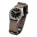 Men's Watch with Arabic Numerals Nylon Strap Waterproof 100 m Case 36 mm Sandblasted Stainless Steel 316L For Everyday Use and Swimming 3