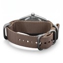 Men's Watch with Arabic Numerals Nylon Strap Waterproof 100 m Case 36 mm Sandblasted Stainless Steel 316L For Everyday Use and Swimming 6