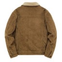 Men's Winter Jacket Windproof Design Button Fastening Polyester Practical Pockets Collar Cashmere Lining Warm Winter Comfortable Wear 7