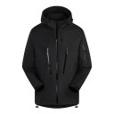 Men's Winter Jacket Windproof Polyester Design Zip Fastening Practical Pockets Warm Polyester Lining Hood for Winter Protection 2