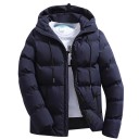 Men's Winter Jacket Windproof Winter Design Zip Fastening Polyester Hood Practical Pockets Warm Everyday Wear Modern Winter Jacket 4