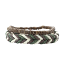 Men's Wooden Bracelet Set Combined Design Adjustable Size 19.5 cm Natural Material for Everyday Wear 1