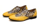 Men's Yellow Brogues - Snake Skin 6