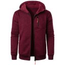 Men's Zip-Up Hooded Jacket Sports Transition Jacket with Pockets Contrasting Zips Soft Jacket for Spring Autumn for the City and Outings 3