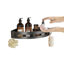 Mensola angolare per bagno senza foratura 30,5x22x4,5 cm Supporto adesivo per doccia Mensola di plastica Capacità fino a 15 kg Organizzatore per bagno 5