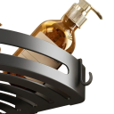 Mensola angolare per bagno senza foratura 30,5x22x4,5 cm Supporto adesivo per doccia Mensola di plastica Capacità fino a 15 kg Organizzatore per bagno 6