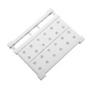 Mensola bianca regolabile per scaffale 29–40 x 36 cm Piani removibili Pratico appendiabiti e ripiano di stoccaggio Montaggio a pressione 1