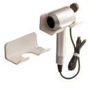 Mensola da bagno a muro per asciugacapelli 14,5×6,5×8,5 cm Supporto per asciugacapelli con apertura 5,3 cm Organizzatore da bagno Mensola da muro 2