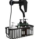 Mensola da bagno in alluminio senza foratura 28x10x10,5 cm Cesto per vasca Organizer da doccia Supporto per cosmetici Spazio di stoccaggio Appendere 36 cm 9