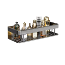 Mensola rettangolare per bagno 30x13x5,5 cm Mensola da doccia autoadesiva in acciaio inox Senza foratura Organizer per cosmetici e accessori 3