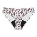 Menstruaaliset alushousut leopardikuosiset 4-kerroksiset alushousut polyesteri nylon elastaani spandex alushousut kuukautisiin 4