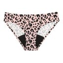 Menstruaaliset alushousut leopardikuosiset 4-kerroksiset alushousut polyesteri nylon elastaani spandex alushousut kuukautisiin 5