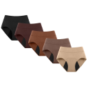 Menstruatiebroekjes Katoen Effen Absorberend Ondergoed Herbruikbare Comfortabele Menstruatiebroekjes voor Dagelijkse Bescherming 3