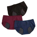 Menstruatieondergoed met lage taille Katoen polyester Effen absorberend ondergoed Herbruikbare comfortabele menstruatieondergoed 2