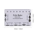 Merač výšky gitarových strún 8,5 x 5,4 cm Oboustranné multifunkčné PVC pravítko pre gitaru a baskytaru Karta so špecifikáciami na hmatník a menzúru 3