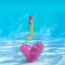 Mermaid in Shell 12.5 × 7.5 × 2.8 cm Transparent Blue or Pink Shell Self-Opening Water Toy Random Colour Doll Bath Time Fun 4