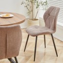 Mesa de comedor redonda 100 x 76,5 cm con cuatro patas cuadradas cruzadas en forma de X Mesa de cocina sin marco debajo de la superficie 3