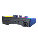 Mesa de mistura de áudio ao vivo para PC com iluminação RGB e função de alteração de voz Cartão de som USB profissional para streaming 4