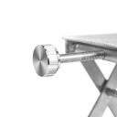 Mesa elevatória 9 x 9 cm Altura ajustável 2,5–8,3 cm Suporte de laboratório com elevação por parafuso Estrutura metálica Ajuste fino de altura 3