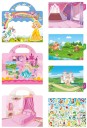 Mesés háttérrel ellátott matricás füzet 26 x 25,6 cm vinyl matricák kék kreatív blokk gyerekeknek ragasztáshoz és játékhoz 3