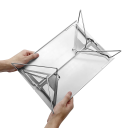 Meseu pliabil din aluminiu ultraușor 29,7 x 21 x 7,8 cm Meseu mini portabil rezistent pentru camping picnic turism greutate 395 g 4