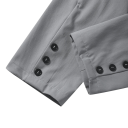 Męska marynarka crop top z poliestru Nowoczesna krótka marynarka dla mężczyzn bez zapięcia z kieszeniami Jednokolorowa nieregularna stylowa marynarka w różnych kolorach 11