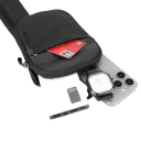 Męska płócienna torba na klatkę piersiową 14x4x21 cm Sportowa torba na ramię typu crossbody Mini torba na telefon z paskiem Modna materiałowa torebka 4