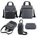 Męska torba biznesowa na ramię 31×26×12 cm Wodoodporna duża pojemność Oxford Bag Casual Jednolity kolor Męska aktówka na dokumenty i podróż 4