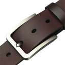 Męski pasek wykonany z wytrzymałej skóry PU z metalową klamrą Szerokość 3,8 cm Elegancki pasek do spodni Regulowany stylowy pasek dla mężczyzn 3