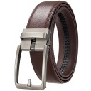Męski pasek ze skóry naturalnej 3,5 cm Elegancki pasek do spodni ze skóry naturalnej ze sprzączką ze stopu cynku Stylowy męski dodatek Klasyczny design 2