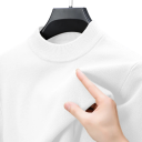 Męski sweter z golfem Jednokolorowy dzianinowy sweter z okrągłym dekoltem Długi rękaw Elegancki zimowy jesienny sweter Poliester Różne kolory 16