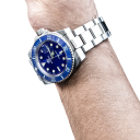 Męski zegarek kwarcowy ze stali nierdzewnej 35-39 mm Wodoodporny do nurkowania Świecące wskazówki Składane zapięcie Biznesowy Casual Sportowy 3