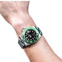 Męski zegarek kwarcowy ze stali nierdzewnej 35-39 mm Wodoodporny do nurkowania Świecące wskazówki Składane zapięcie Biznesowy Casual Sportowy 5