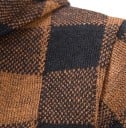 Męski zimowy kardigan w kratę z kapturem na zamek Stylowy ciepły sweter z długim rękawem Odzież na jesień i zimę Poliester Różne 10