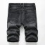 Męskie czarne jeansowe szorty 1